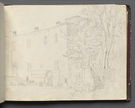 Album with Views of Rome and Surroundings, Landscape Studies, page 31a: Roman Archtectural Study. Creator: Franz Johann Heinrich Nadorp (German, 1794-1876).