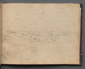 Album with Views of Rome and Surroundings, Landscape Studies, page 40a: Roman Landscape. Creator: Franz Johann Heinrich Nadorp (German, 1794-1876).
