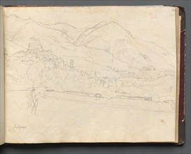 Album with Views of Rome and Surroundings, Landscape Studies, page 42a: Roman Landscape. Creator: Franz Johann Heinrich Nadorp (German, 1794-1876).