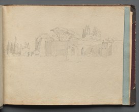 Album with Views of Rome and Surroundings, Landscape Studies, page 51a: Roman Landscape. Creator: Franz Johann Heinrich Nadorp (German, 1794-1876).