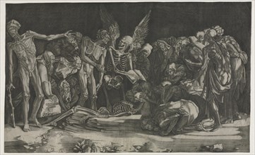 Allegory of Death and Fame, 1518. Creator: Agostino Musi (Italian, 1490-1540).