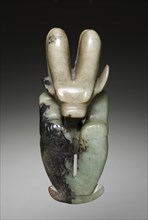 Amulet in the Form of a Seated Figure with Bovine Head, c. 4700-2920 BC. Creator: Unknown.
