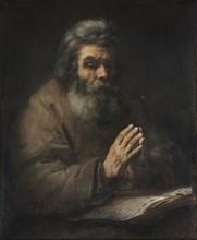 An Elderly Man in Prayer, 1660s or later. Creator: Rembrandt van Rijn (Dutch, 1606-1669), follower of.