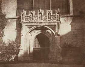 Ancient Door, Magdalen College, Oxford, 1843. Creator: William Henry Fox Talbot (British, 1800-1877).