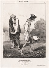 Ancient History : Pl. 27, Telemachus Ravaged by Love..., 1842. Creator: Honoré Daumier (French, 1808-1879).