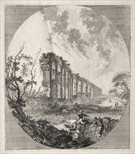 Ancient Ruins: Ancient Aqueduct, 1756. Creator: Jean-Claude-Richard de Saint-Non (French, 1727-1791).