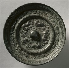 Animal-and-Grape Mirror, early 12th Century-mid 13th Century. Creator: Unknown.