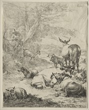 Animals in Repose. Creator: Nicolaes Berchem (Dutch, 1620-1683).
