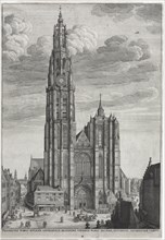 Antwerp Cathedral, 1649. Creator: Wenceslaus Hollar (Bohemian, 1607-1677).