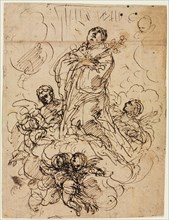 Apotheosis of a Saint, c. 1700?. Creator: Antonio Domenico Gabbiani (Italian, 1652-1726), attributed to.