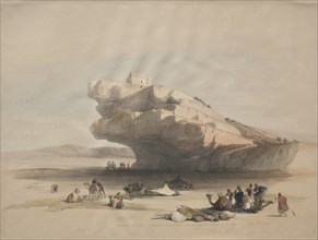 Approach to Petra, an Ancient Watch Tower Commanding the Valley of El Chor, 1839. Creator: David Roberts (British, 1796-1864).