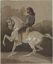 Arab on Horseback, 1800s. Creator: Horace Vernet (French, 1789-1863).