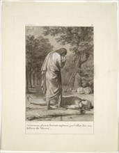 Aristomenes Mourning the Death of Socrates from the Bewitchment of Meroë..."The Golden Ass"), 1795. Creator: Antoine-Denis Chaudet (French, 1763-1810).