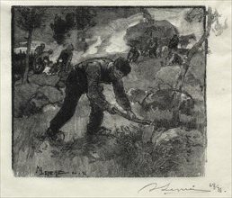Arracheurs de bruyères, 1887. Creator: Auguste Louis Lepère (French, 1849-1918).