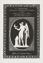 Art of the Lithograph: Dedication Sheet, Plate VII, 1819. Creator: Alois Senefelder (German, 1771-1834).