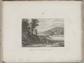 Art of the Lithograph: River Landscape, Plate XIII , 1819. Creator: Alois Senefelder (German, 1771-1834).