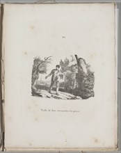 Art of the Lithograph: Transfer of a Wood Engraving, Plate VI , 1819. Creator: Alois Senefelder (German, 1771-1834).