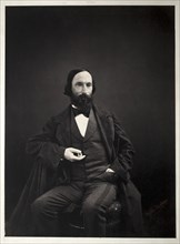 Auguste Vacquerie, c. 1860. Creator: Pierre Jean Delbarre (French, 1826-).