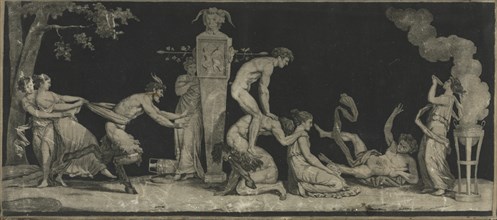 Bacchanal, The Game of Leap Frog, c. 1785. Creator: Laurent Guyot (French, 1756-); Jean Guillaume Moitte (French, 1746-1810).