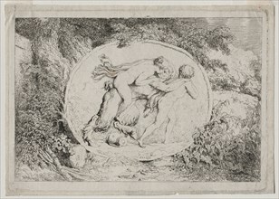 Bacchanales: Nymph Astride a Satyr , 1763. Creator: Jean-Honoré Fragonard (French, 1732-1806).