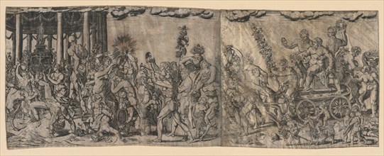 Bacchanalian Scene, late 1500s-early 1600s. Creator: Francesco Bertelli (Italian).