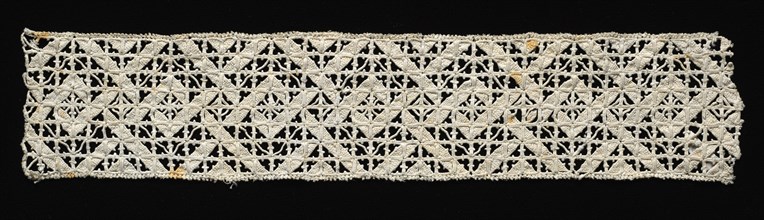 Band of Needlepoint (Reticella) Lace Insertion, 16th century. Creator: Unknown.
