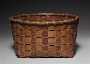 Basket with Stamped Decoration, early 1800s. Creator: Unknown.