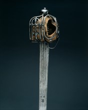 Basket-Hilted Broadsword,  Hilt: c. 1720, Blade: early 1700s. Creator: Unknown.