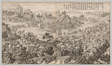 Battle of Kulongkui: from Battle Scenes of the Quelling of Rebellions?,  c. 1765-1774. Creator: Jean Damascene Sallusti (Italian, d. 1781).
