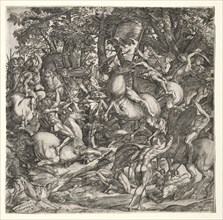 Battle of Naked Men, 1517. Creator: Domenico Campagnola (Italian, 1500-1564).
