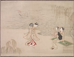 Beauties at the Seashore, c. 1765-1792. Creator: Ippitsusai Buncho (Japanese).