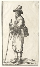 Beggar in Profile Toward Left. Creator: Ludolph Büsinck (German, 1590-1669).