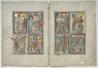 Bifolio with Scenes from the Life of Christ, 1230-1240. Creator: Unknown.