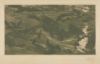 Birds of Prey, 1893. Creator: Victor Emile Prouvé (French, 1858-1943).
