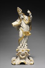 Bishop Saint Statuette Pair, c. 1740-1750. Creator: Ferdinand Tietz (Austrian, 1708-1777), attributed to.