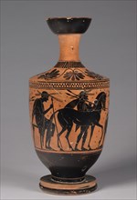 Black Figured Lekythos, 525-500 BC. Creator: Unknown.
