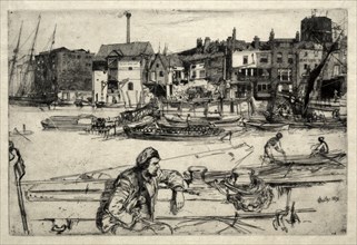 Black Lion Wharf, 1859. Creator: James McNeill Whistler (American, 1834-1903).