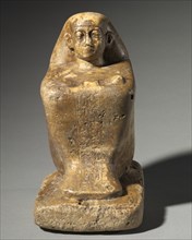 Block Statue of Djedbastetiufankh, c. 664-610 BC. Creator: Unknown.