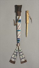 Bone Awl with Beaded Case, late 1800s. Creator: Unknown.