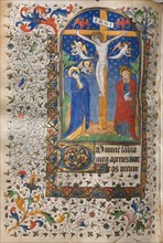 Book of Hours (Use of Paris): Crucifixion, c. 1420. Creator: Boucicaut Master (French, Paris, active about 1410-25), follower of.