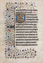 Book of Hours (Use of Paris): Decorated Initial, c. 1420. Creator: Boucicaut Master (French, Paris, active about 1410-25), follower of.