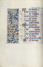 Book of Hours (Use of Rouen): fol. 4v, c. 1470. Creator: Master of the Geneva Latini (French, active Rouen, 1460-80).