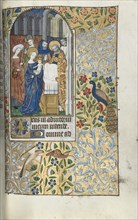 Book of Hours (Use of Rouen): fol. 67r, Presentation of the Christ Child in the Temple, c. 1470. Creator: Master of the Geneva Latini (French, active Rouen, 1460-80).