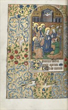 Book of Hours (Use of Rouen): fol. 99v, Pentecost, c. 1470. Creator: Master of the Geneva Latini (French, active Rouen, 1460-80).