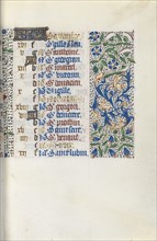 Book of Hours (Use of Rouen): fol. 9r, c. 1470. Creator: Master of the Geneva Latini (French, active Rouen, 1460-80).