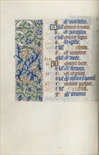 Book of Hours (Use of Rouen): fol. 9v, c. 1470. Creator: Master of the Geneva Latini (French, active Rouen, 1460-80).