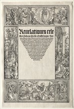 Border - with The Baptism of Christ. Creator: Albrecht Dürer (German, 1471-1528), school of.