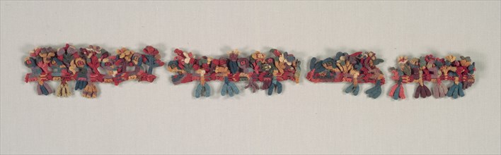 Border Fragment with Birds and Flowers, 100 BC-700. Creator: Unknown.