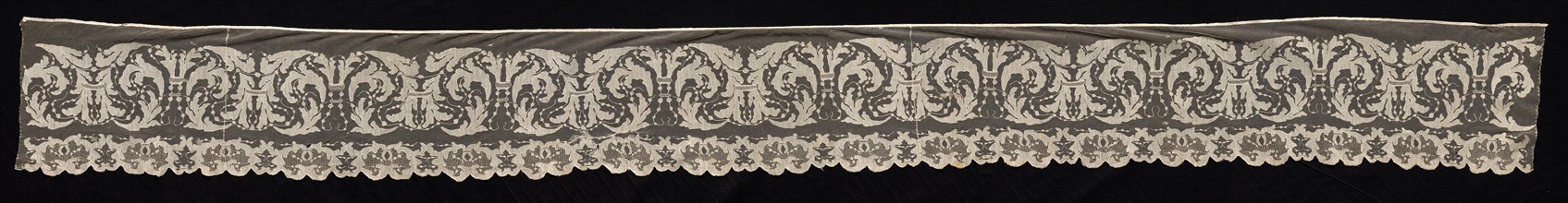 Border with Floral Motifs, 19th century. Creator: Unknown.