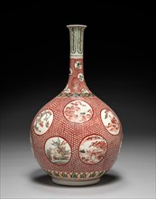 Bottle Vase: Kutani Ware, late 17th or early 18th century. Creator: Unknown.